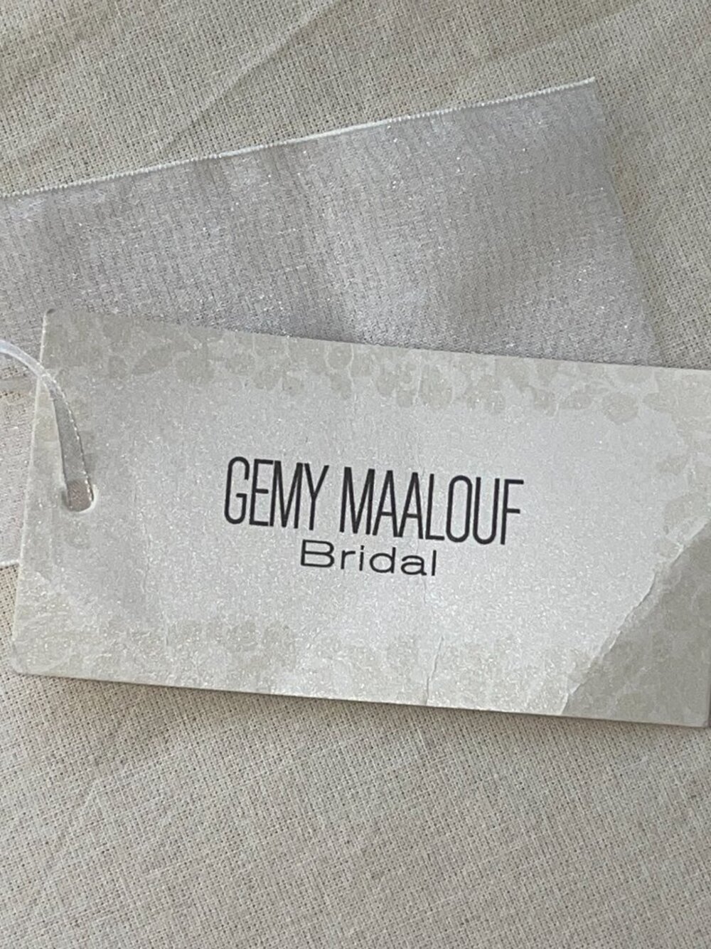 Gemy Maalouf Ivory Lace Red Rose Appliqué Dress | Size 6 | $2,350 Retail - Picture 9 of 9
